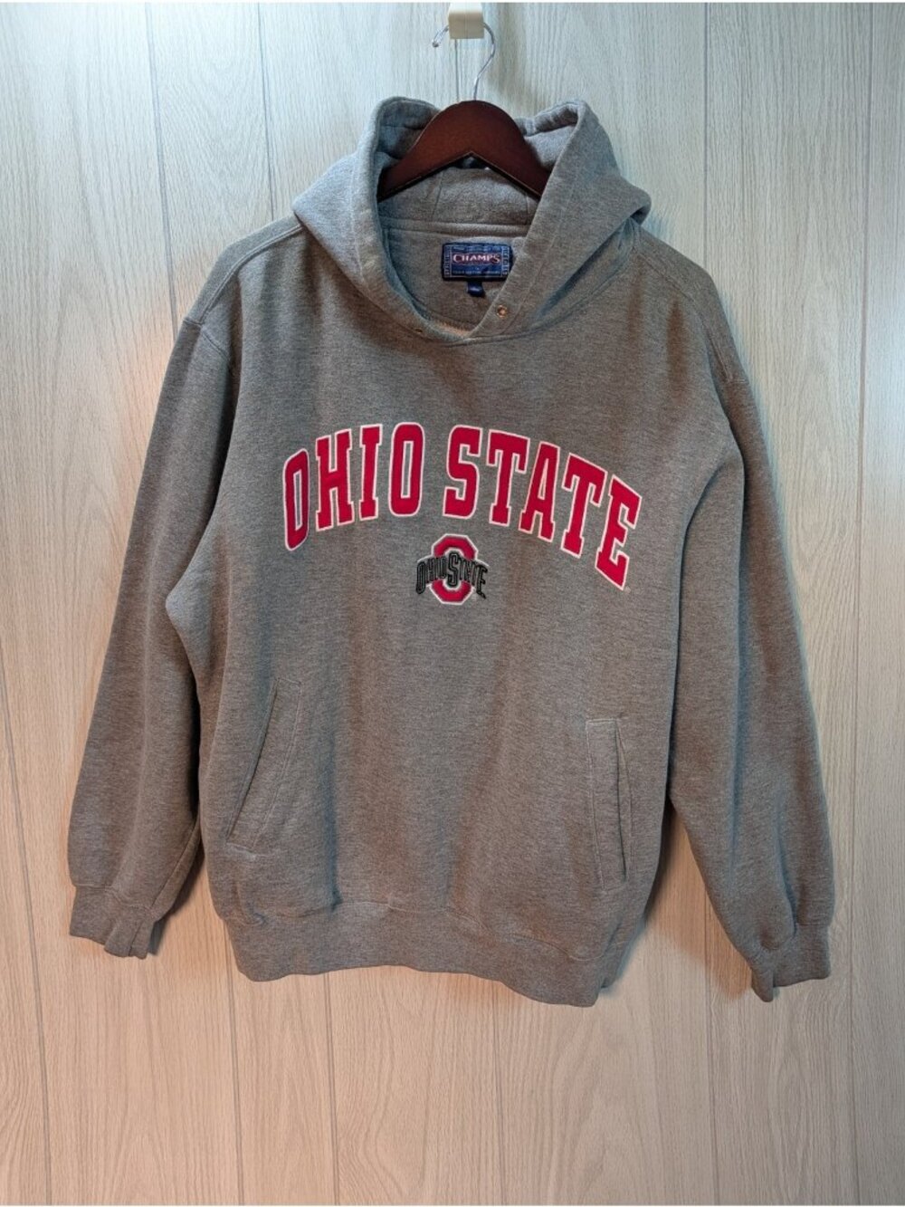 Champs Sports Ohio State Buckeyes Hoodie Grey Sweatshirt Mens Size Large